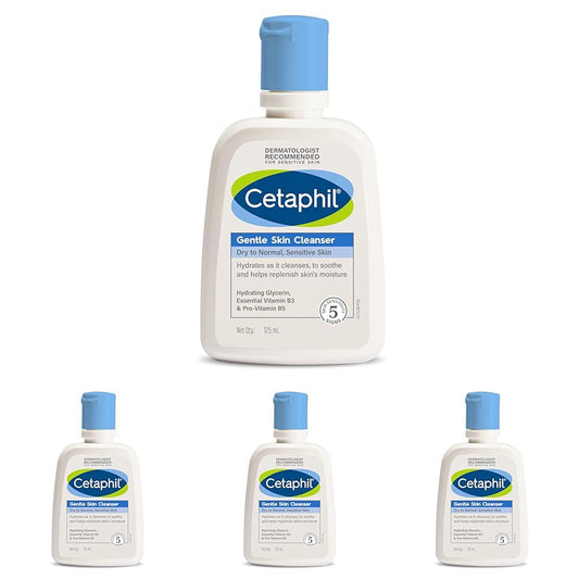 Cetaphil Paraben, Sulphate-Free Gentle Skin Hydrating Face Wash Cleanser with Niacinamide, Vitamin B5 for Dry to Normal, Sensitive Skin - 125 ml